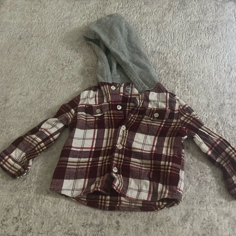 Red Plaid baby  t-shirt 2t